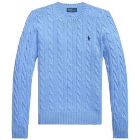 Polo Ralph Lauren Cable Wool Cashmere Sweater, Litchfield Blue